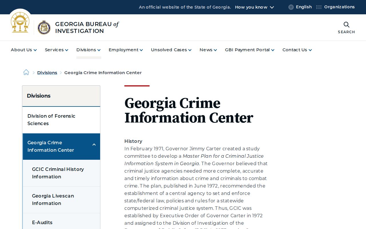 Coffee County criminal history reporting from arrest to GCIC