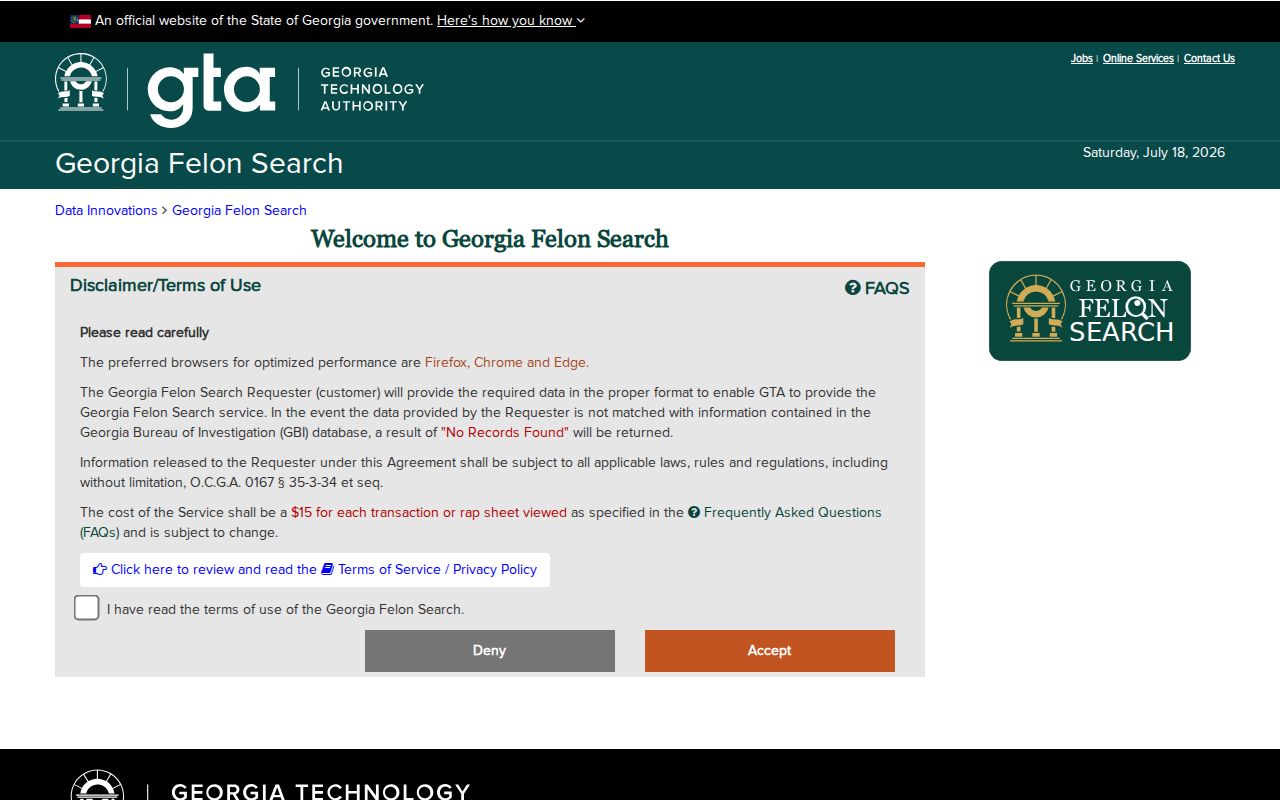 Coffee County criminal history Georgia Felon Search portal