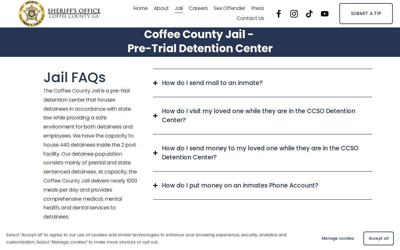 Coffee County criminal court case and separate jail records